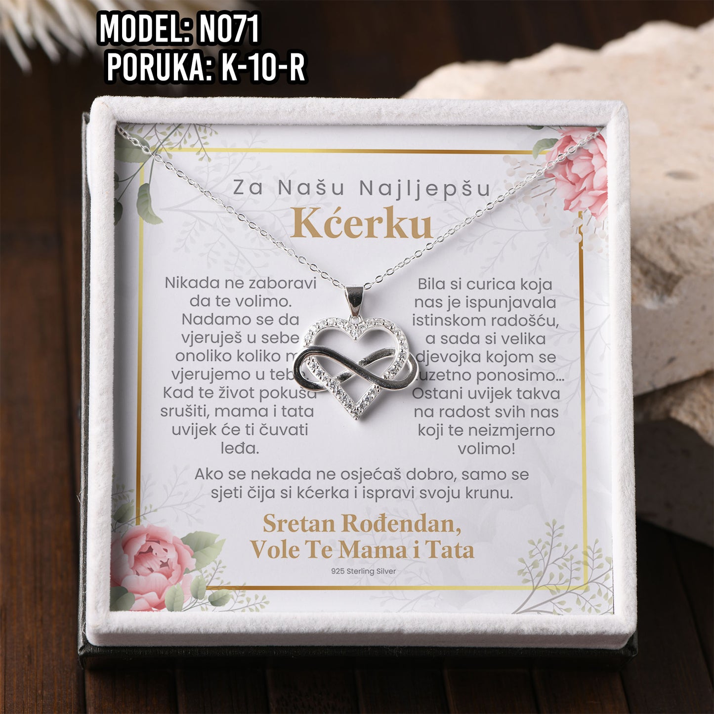 Najemotivniji Poklon za Kćerku – 925 Srebro & Posveta