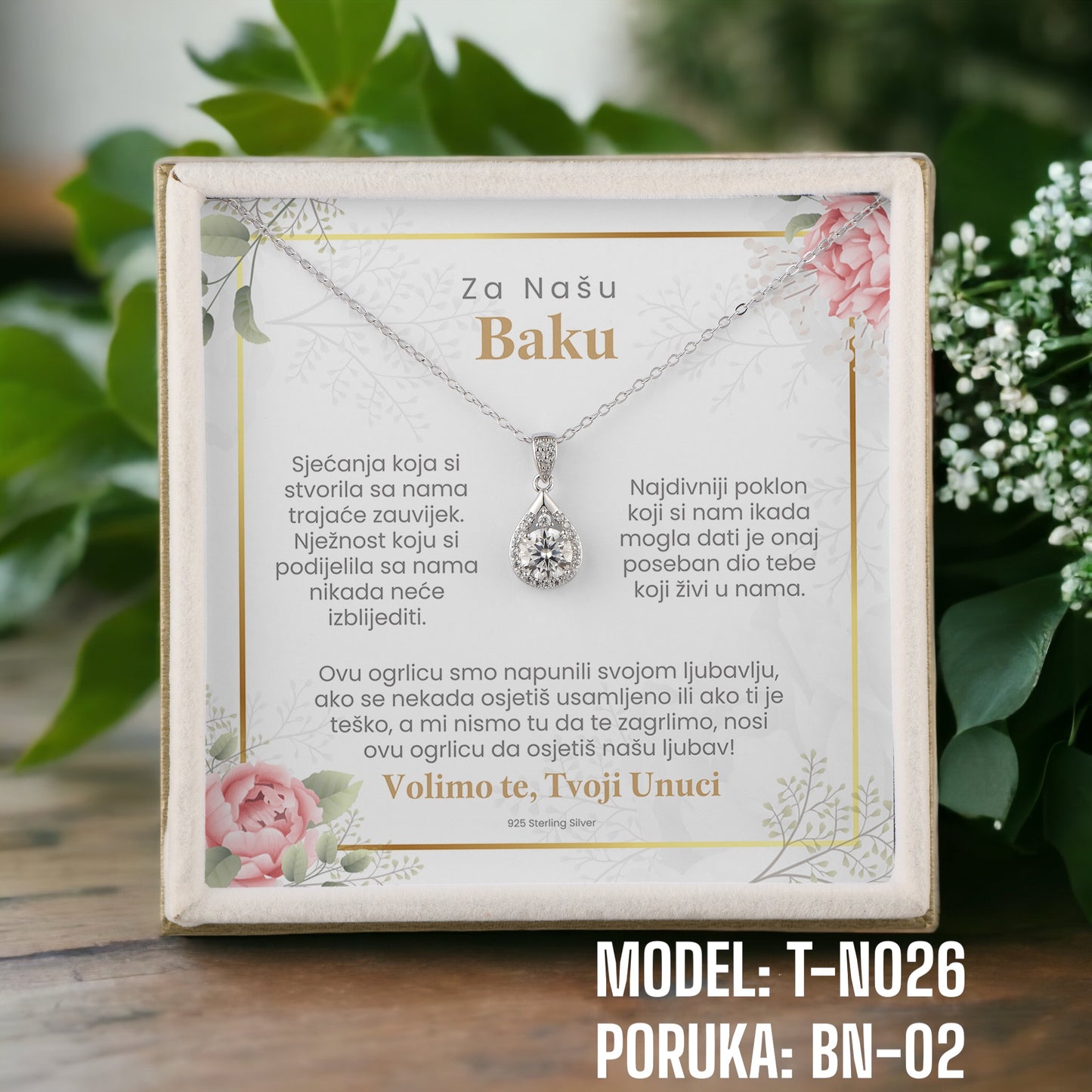 925 Srebreni Lančić - Poklon za Baku - T-N026