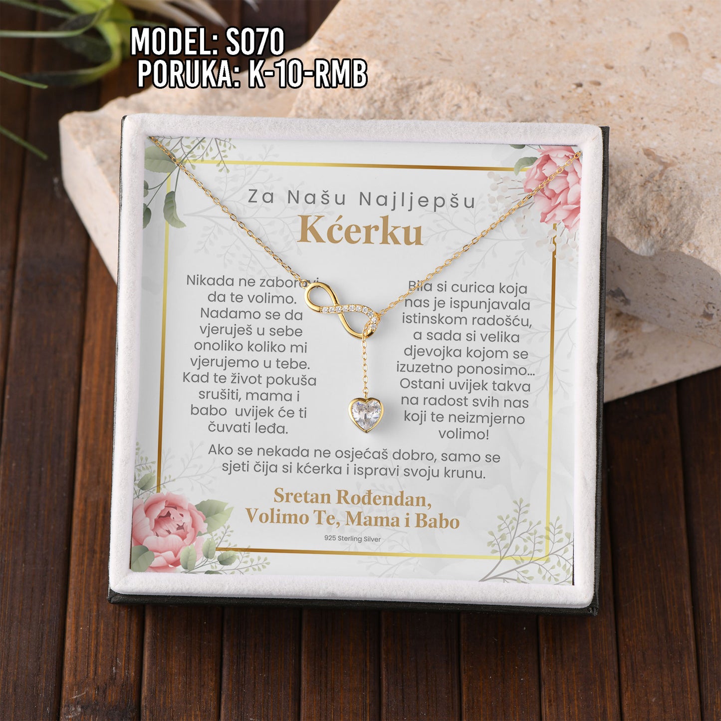 Najemotivniji Poklon za Kćerku – 925 Srebro & Posveta