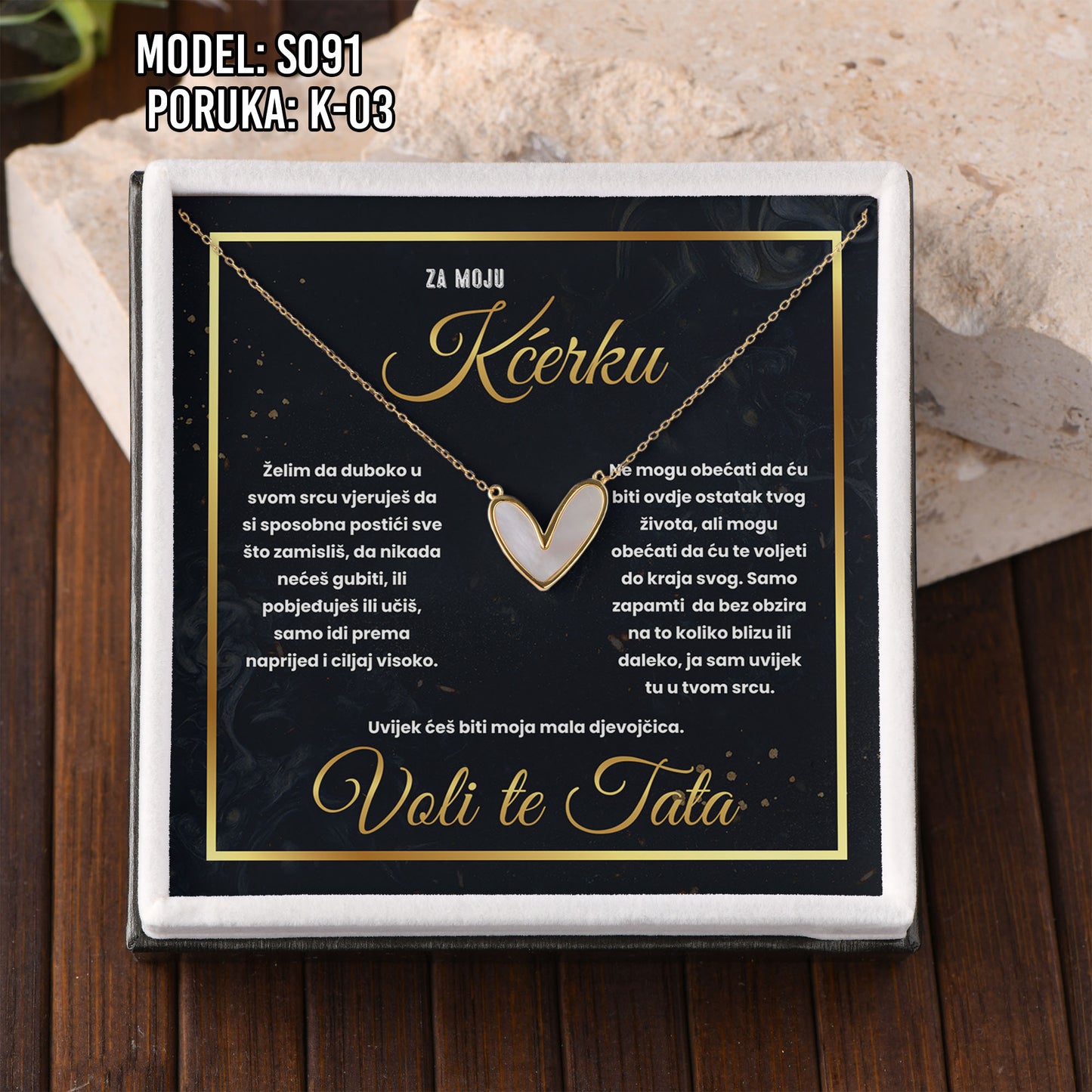 Najemotivniji Poklon za Kćerku – 925 Srebro & Posveta