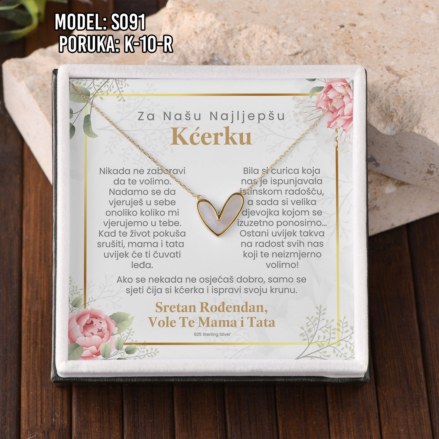 Najemotivniji Poklon za Kćerku – 925 Srebro & Posveta