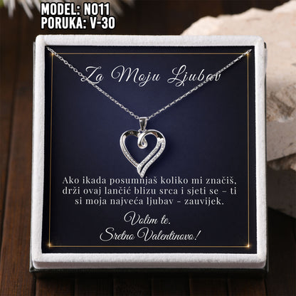 925 Srebreni Lančić - Poklon za Djevojku ili Suprugu