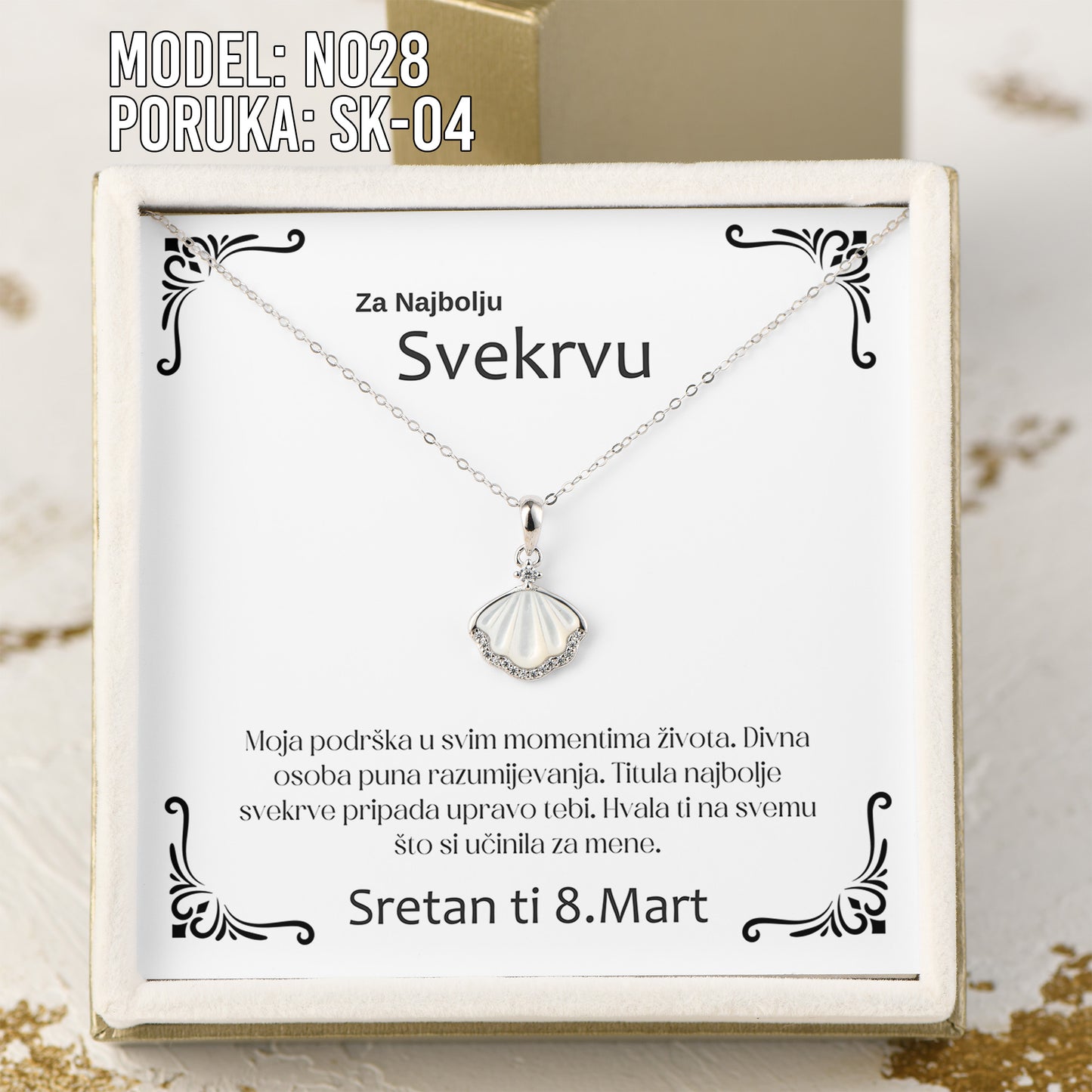 925 Srebreni Lančić - Poklon za Svekrvu za 8. Mart