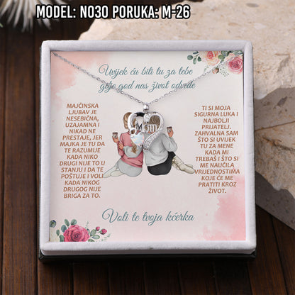 925 Srebreni Lančić Mom Opal - Poklon za Mamu - N030