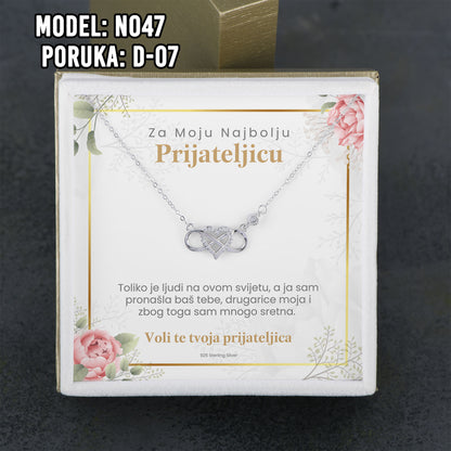 Poklon za Najbolju Prijateljicu – 925 Srebreni Lančić sa Posvetom