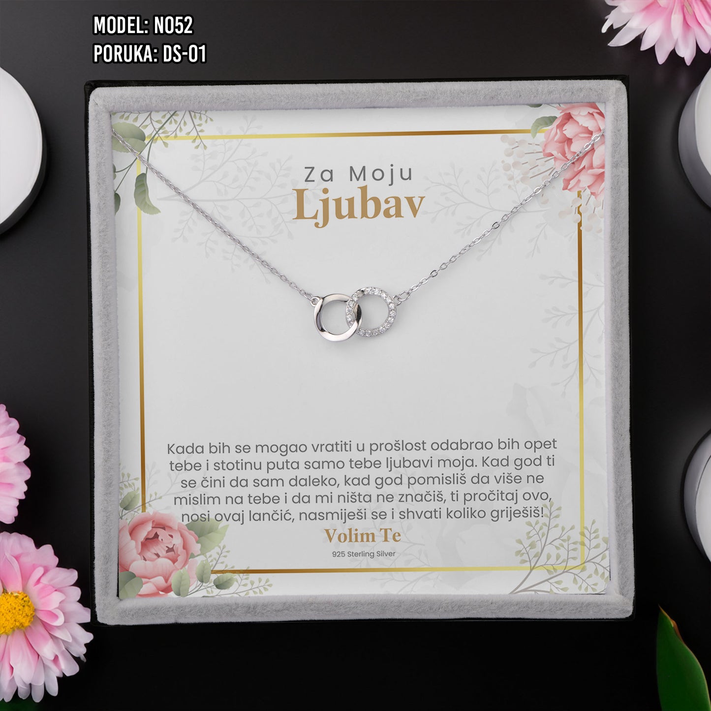 Ogrlica Neraskidiva Veza | Poklon za Nju – 925 srebro + poruka