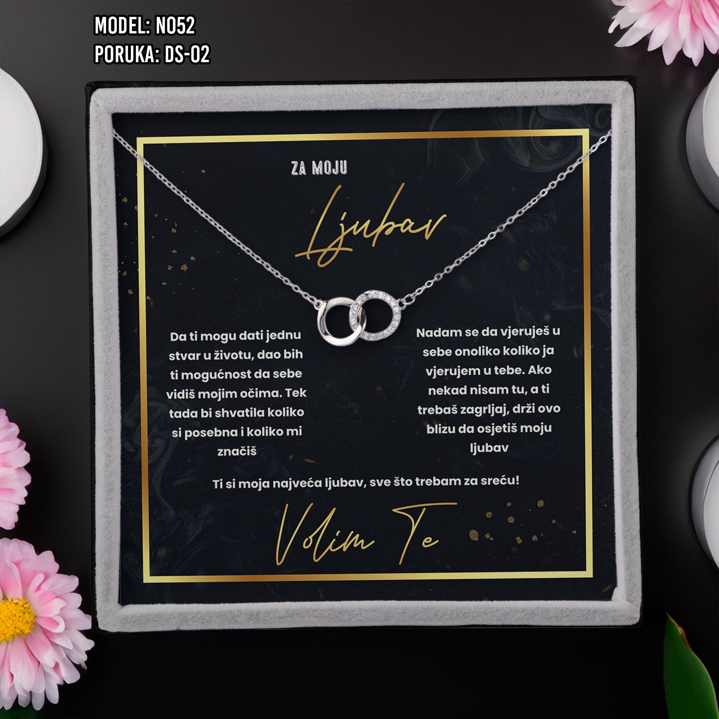 Ogrlica Neraskidiva Veza | Poklon za Nju – 925 srebro + poruka