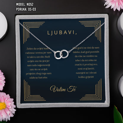 Ogrlica Neraskidiva Veza | Poklon za Nju – 925 srebro + poruka