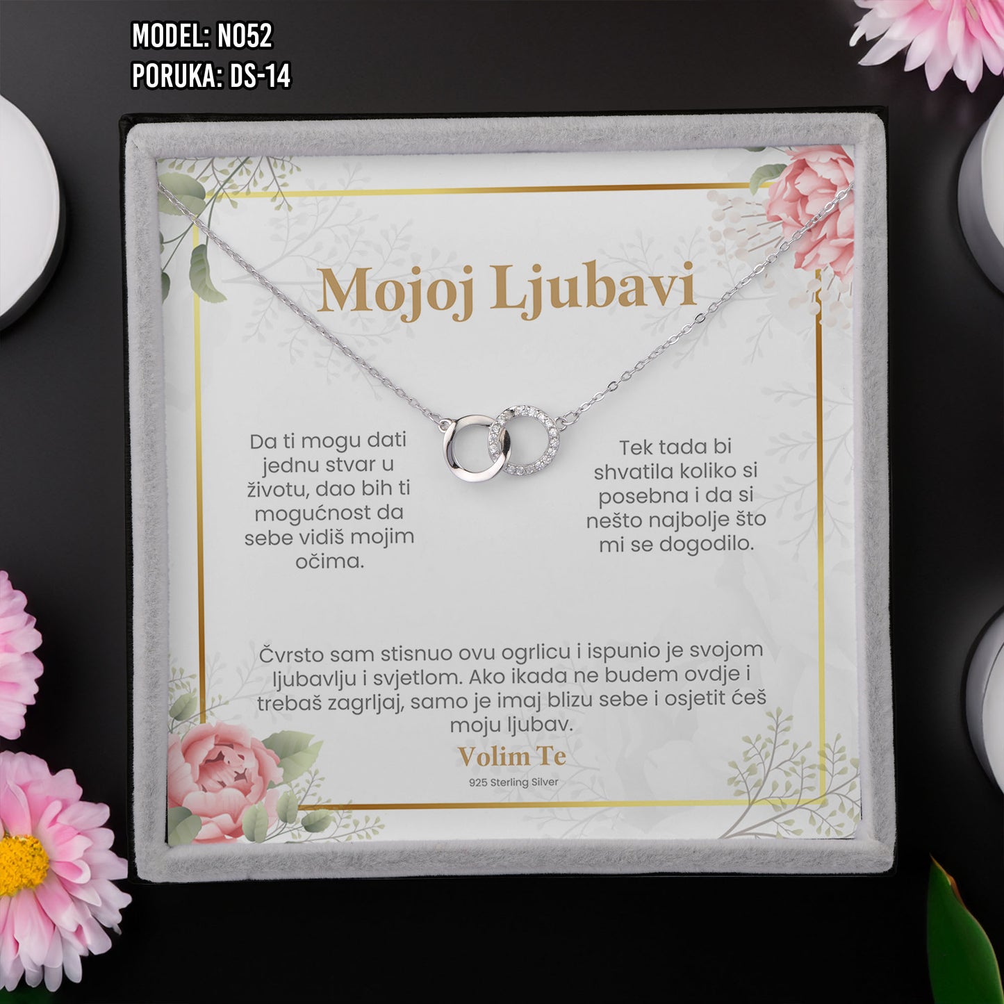 Ogrlica Neraskidiva Veza | Poklon za Nju – 925 srebro + poruka