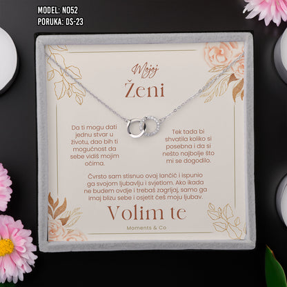 Ogrlica Neraskidiva Veza | Poklon za Nju – 925 srebro + poruka