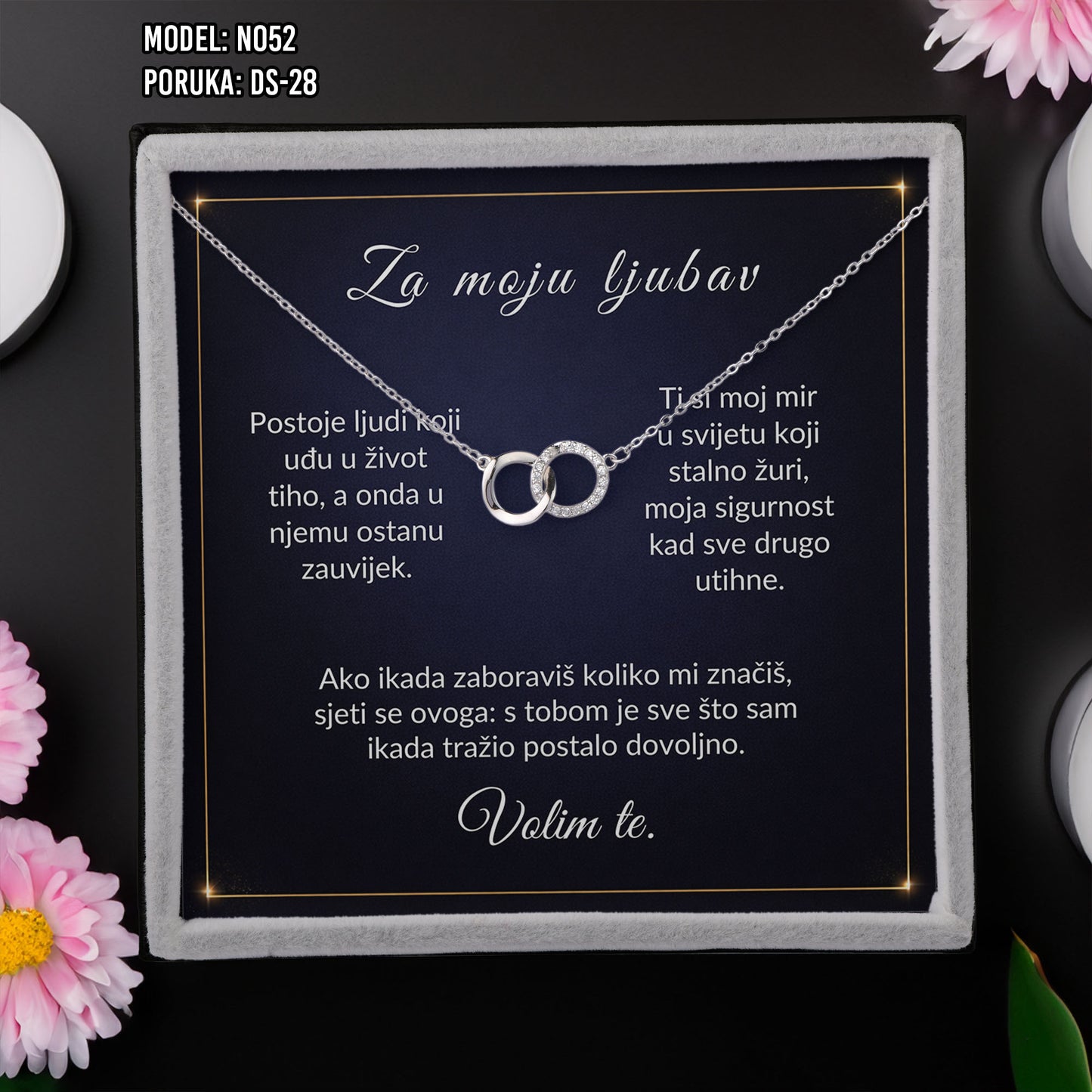 Ogrlica Neraskidiva Veza | Poklon za Nju – 925 srebro + poruka