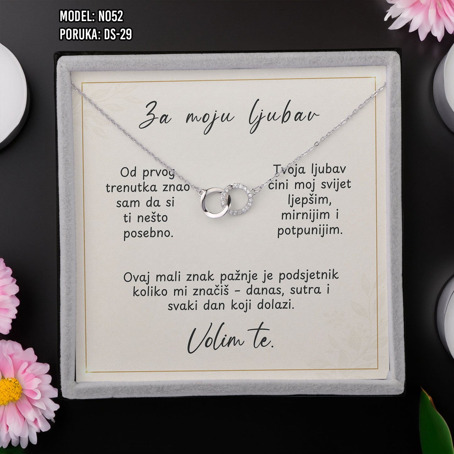 Ogrlica Neraskidiva Veza | Poklon za Nju – 925 srebro + poruka