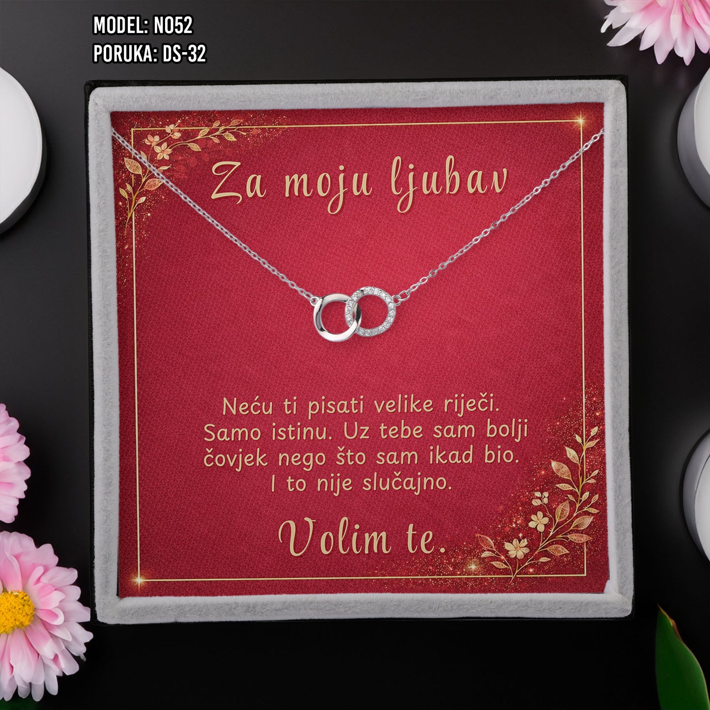 Ogrlica Neraskidiva Veza | Poklon za Nju – 925 srebro + poruka