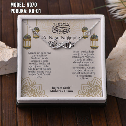 Bajramski poklon za kćerku – narukvica od 925 srebra sa personalizovanom porukom