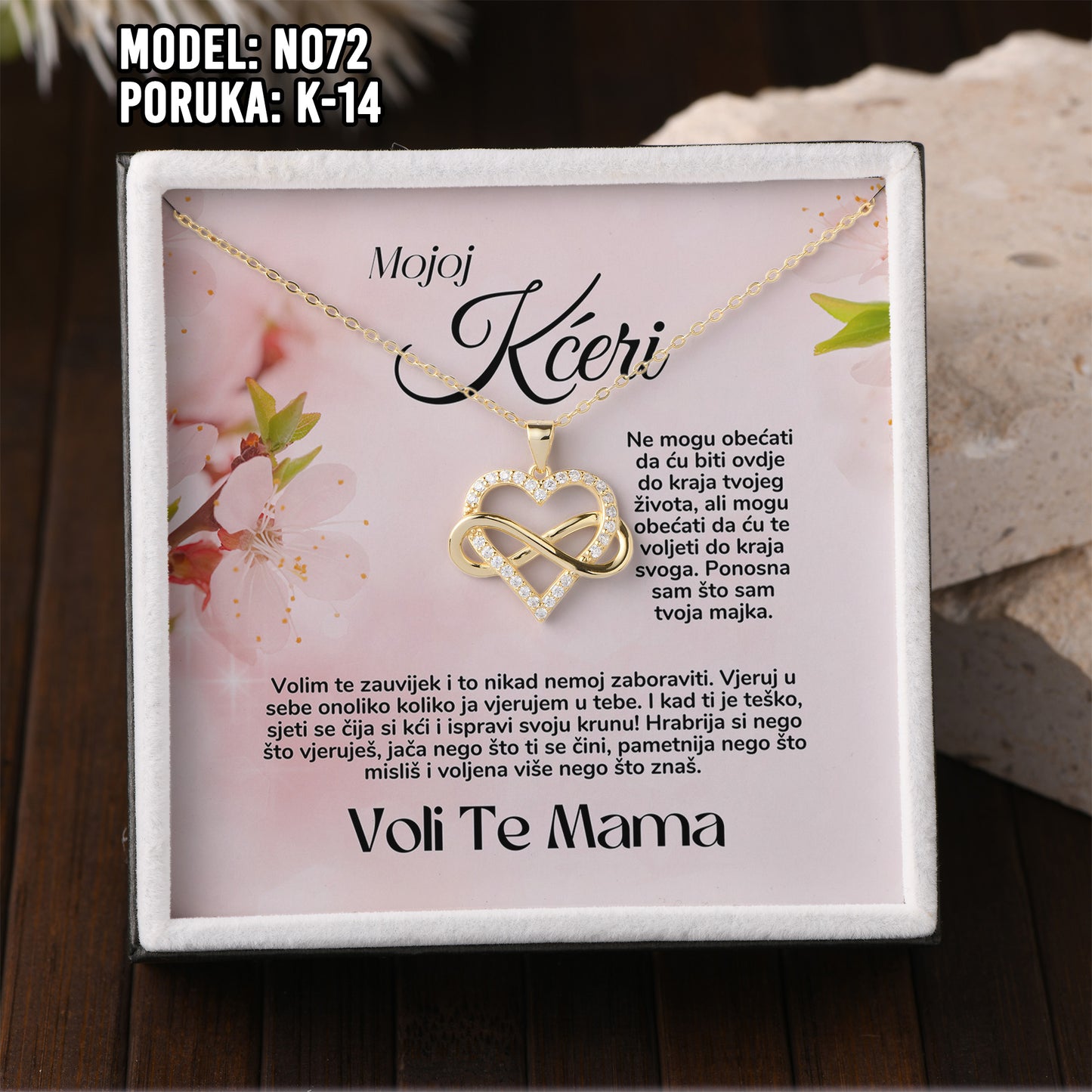 925 Srebreni Lančić - 14k Pozlata - Poklon za Kćer sa Posvetom ✨💖