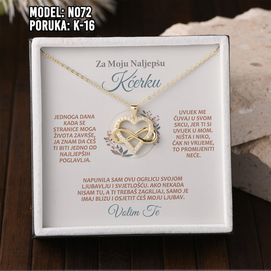 925 Srebreni Lančić - 14k Pozlata - Poklon za Kćer sa Posvetom ✨💖