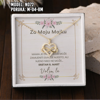 925 Srebreni Lančić - 14k Pozlata - Poklon za Majku za 8. Mart