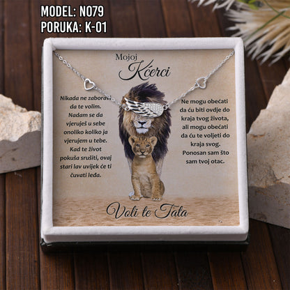 Narukvica “Krilo anđela” – Poklon za Kćerku | 925 srebro + poruka