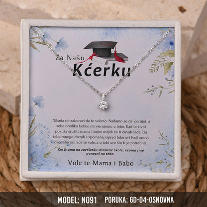 Poklon za maturu za kćerku – ogrlica od 925 srebra sa posvetom