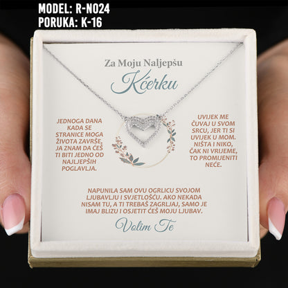 Poklon za Kćerku - 925 Srebreni Lančić sa Emotivnom Porukom
