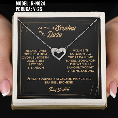 925 Srebrena Ogrlica sa Emotivnom Porukom - Poklon za Dan Zaljubljenih