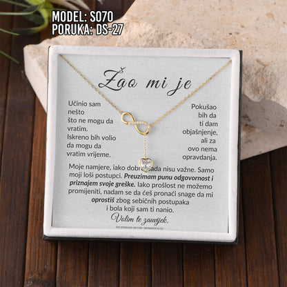 Lančić “Žao mi je” – Elegantan poklon izvinjenja za nju | 925 srebro