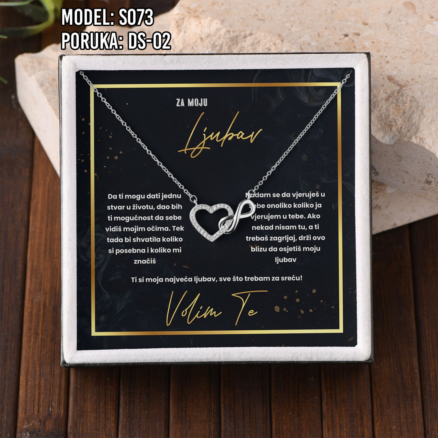 Lančić – 925 srebro u poklon kutiji + poruka po izboru