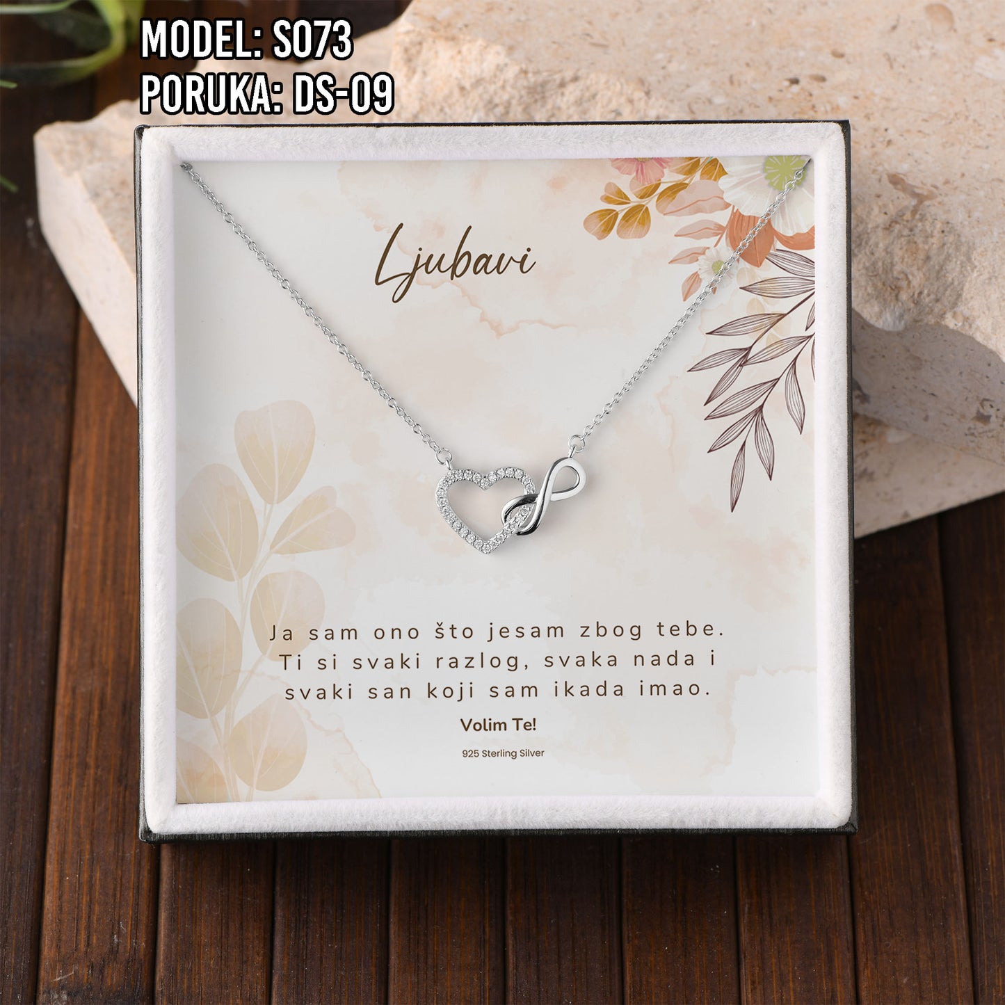 Lančić – 925 srebro u poklon kutiji + poruka po izboru