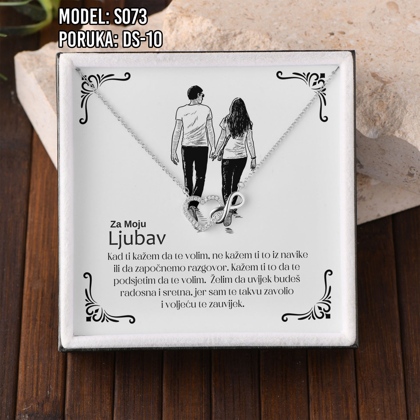 Lančić – 925 srebro u poklon kutiji + poruka po izboru