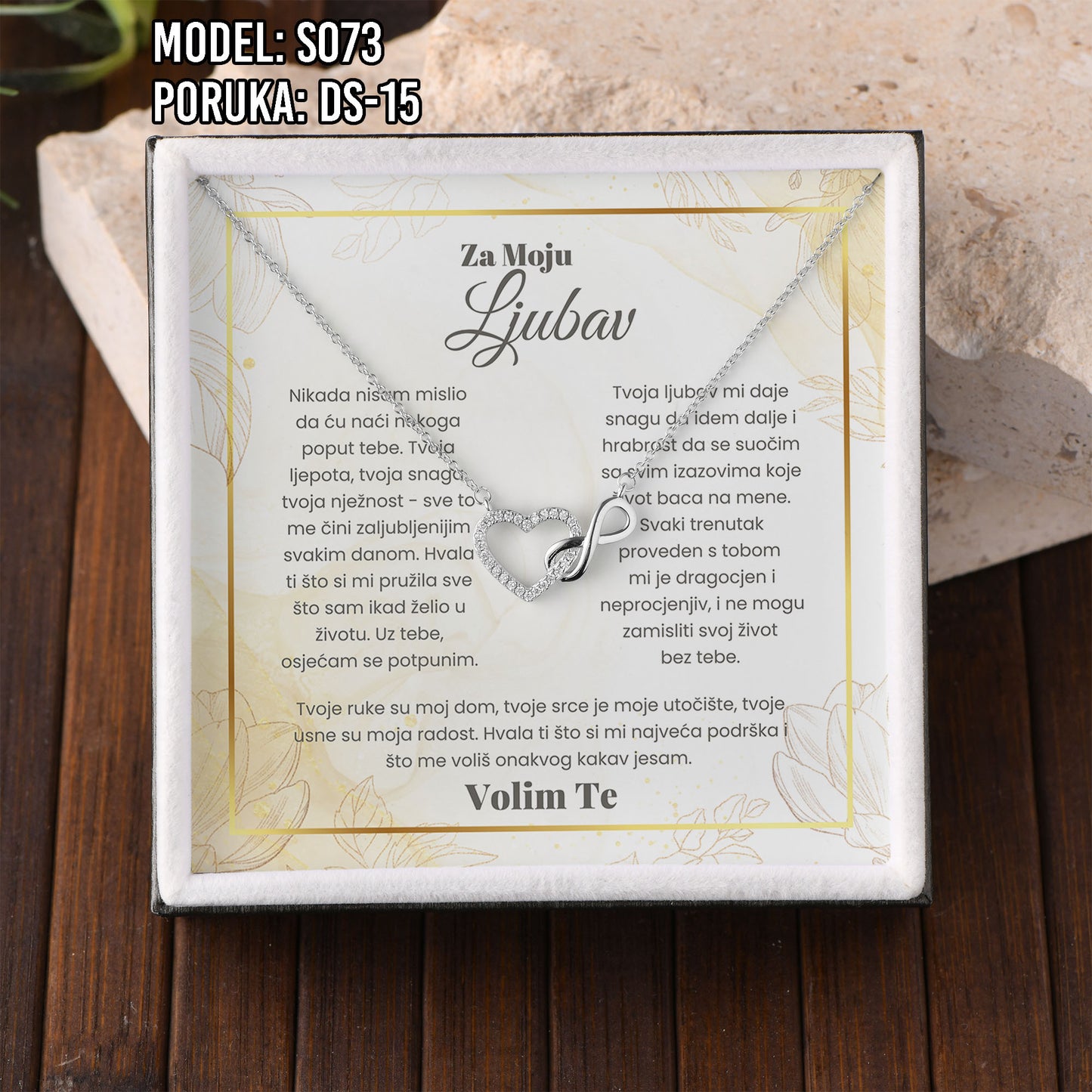 Lančić – 925 srebro u poklon kutiji + poruka po izboru