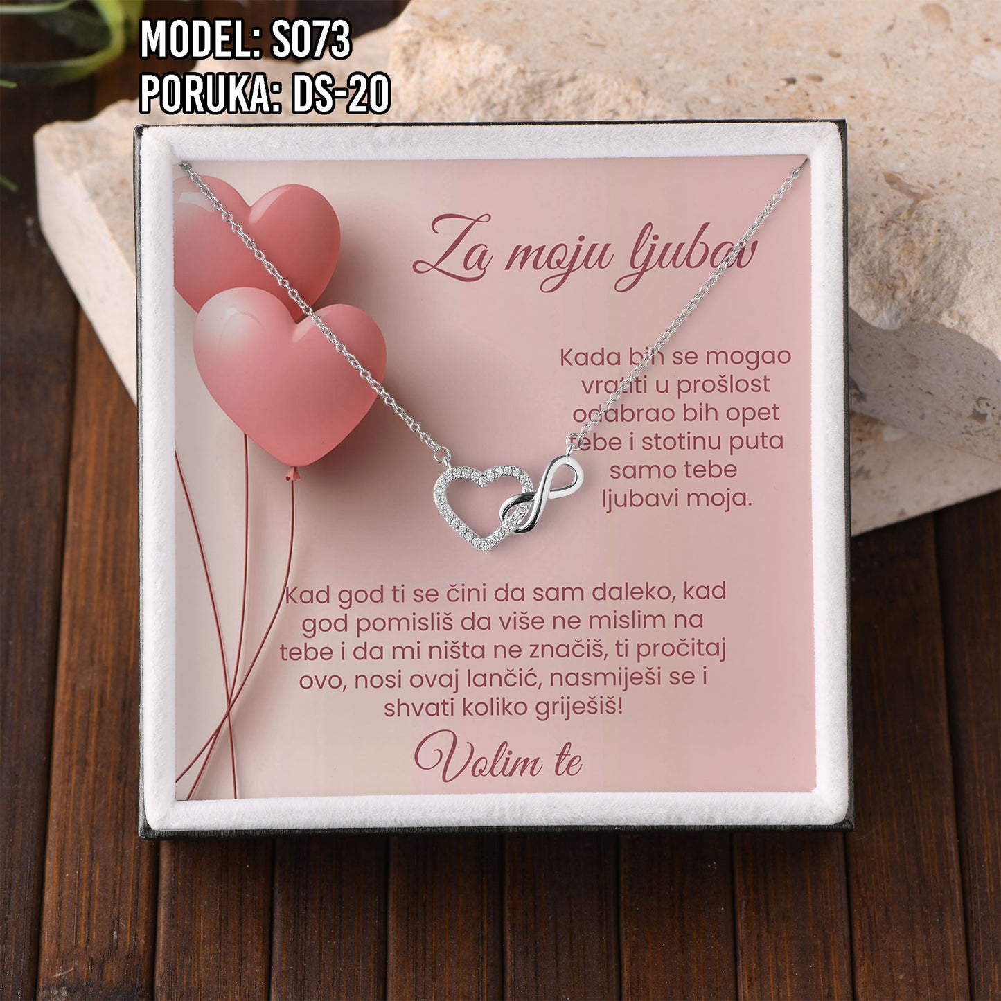 Lančić – 925 srebro u poklon kutiji + poruka po izboru