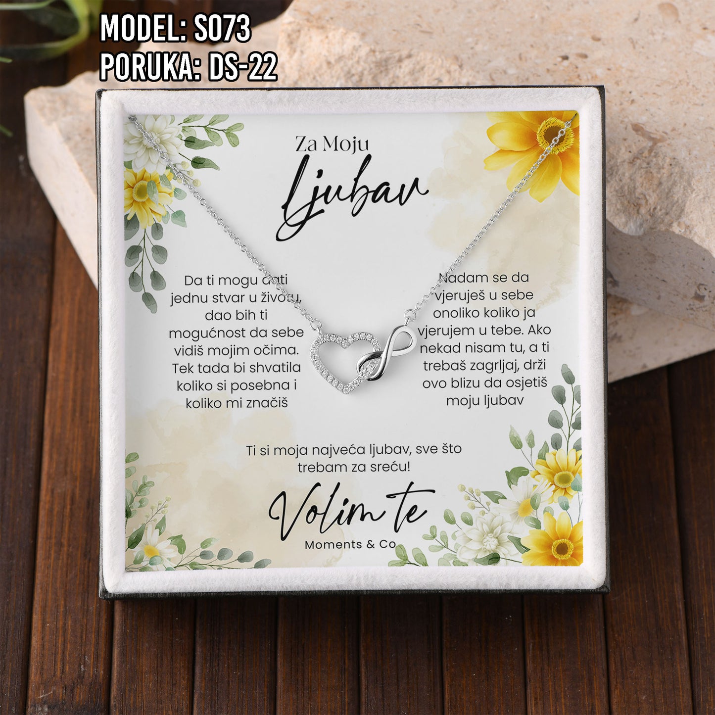 Lančić – 925 srebro u poklon kutiji + poruka po izboru