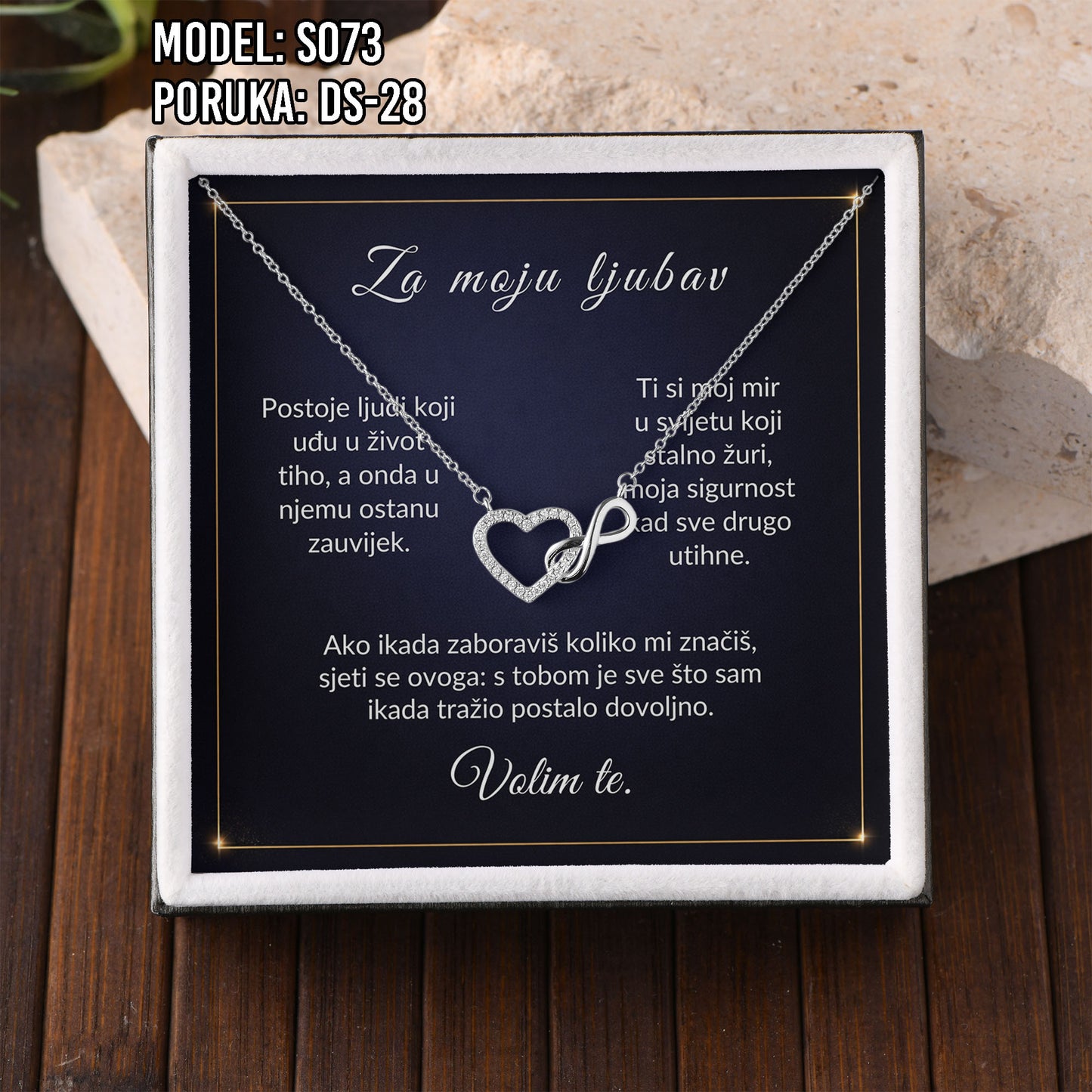 Lančić – 925 srebro u poklon kutiji + poruka po izboru