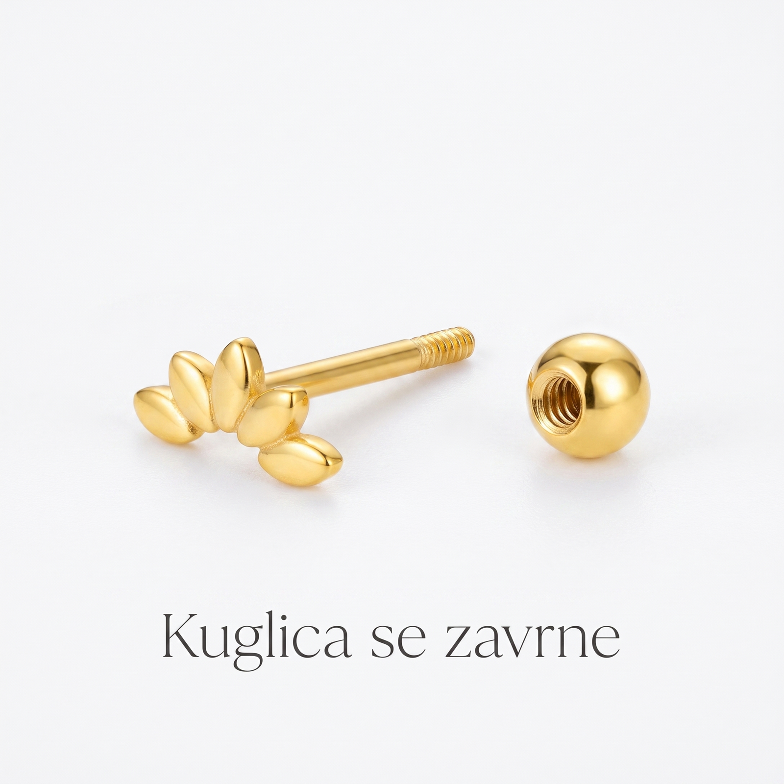 Zatvaranje kuglicom na navoj, rastavljeno