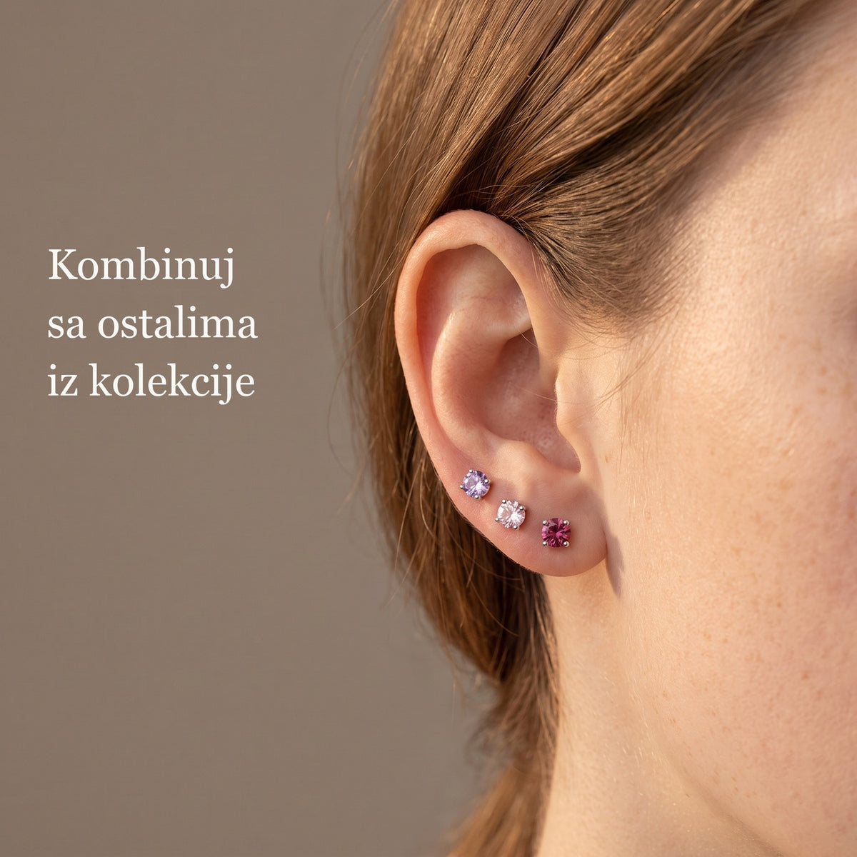 Kombinuj sa ostalima iz kolekcije — tri minđuše u tri rupice